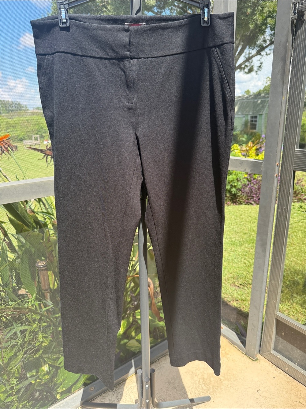 Vince Camuto Black Straight-Leg Ponte Pants